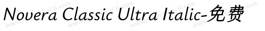 Novera Classic Ultra Italic字体转换
